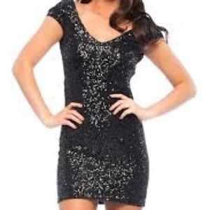 Lovers + Friends Bahama Mama Black Sequin Dress